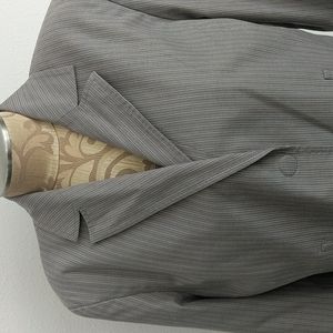 Gray striped pantsuit